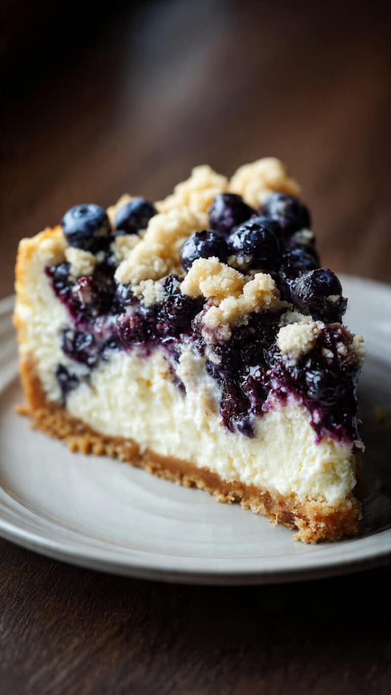 Blueberry Crumble Cheesecake