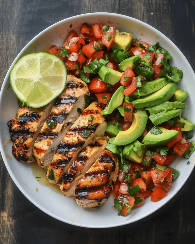 Grilled Chicken with Avocado Salsa
