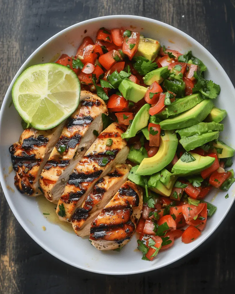Grilled Chicken with Avocado Salsa