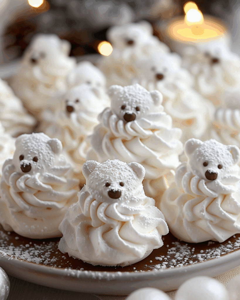 Polar Bear Meringue Kisses