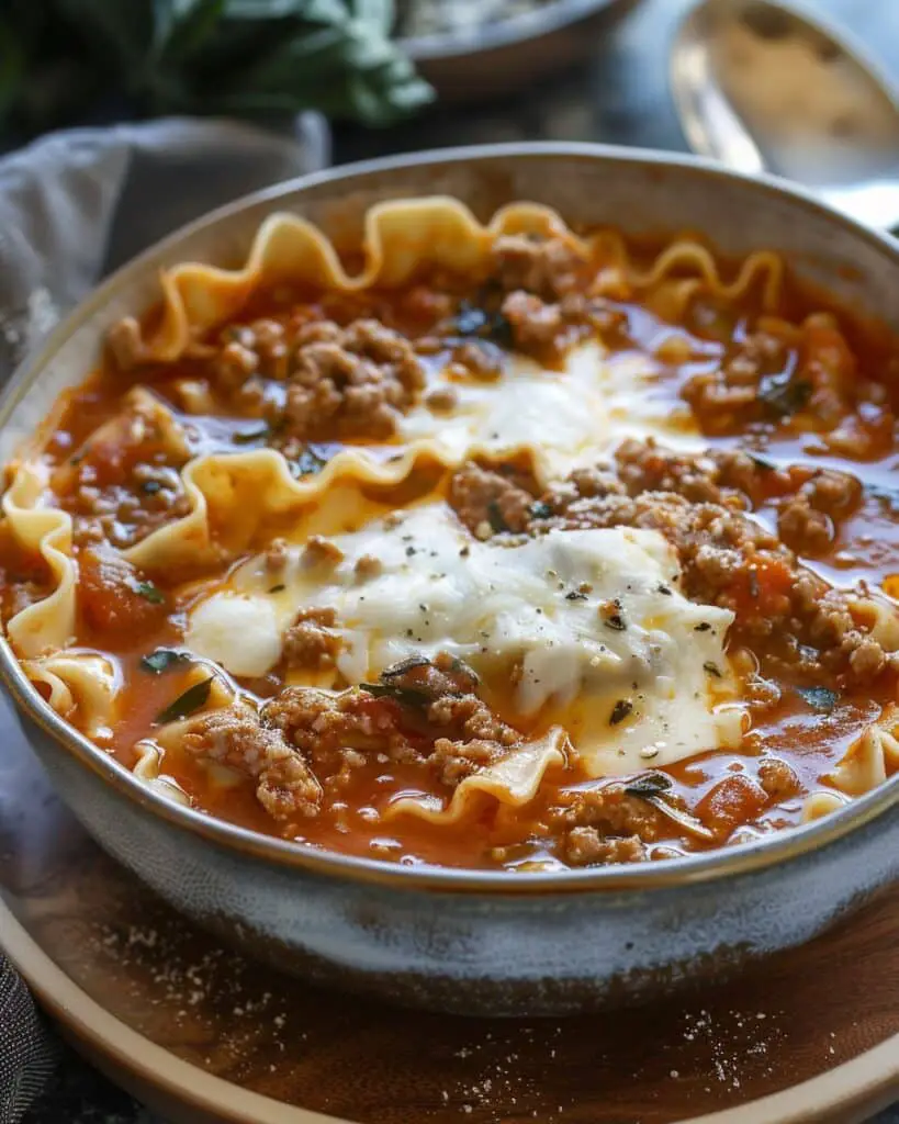 BEST EVER One-Pot Lasagna Soup