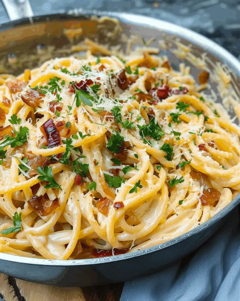 Creamy Vegan Caramelized Onion Pasta