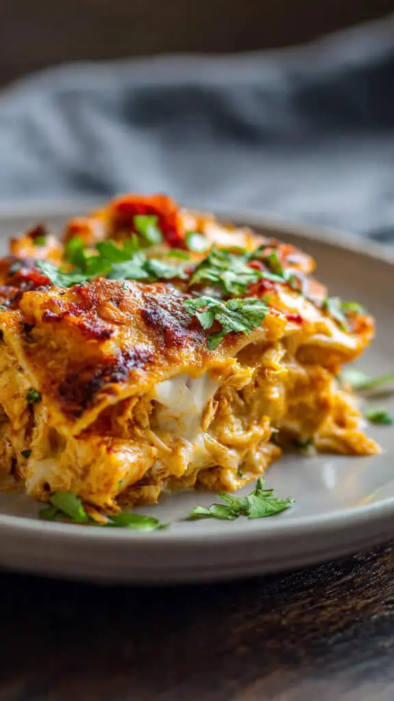 Easy and Delicious Crockpot Chicken Enchilada Casserole
