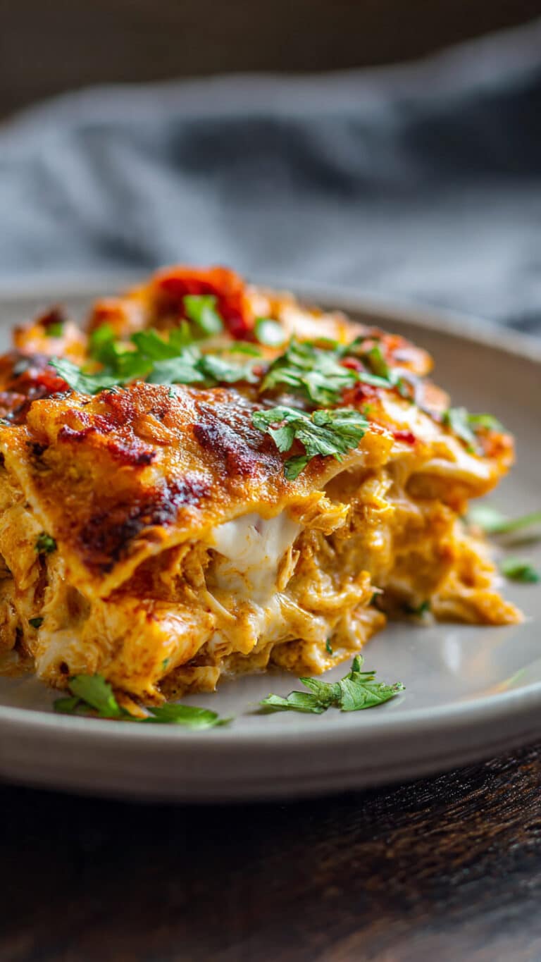 Easy and Delicious Crockpot Chicken Enchilada Casserole