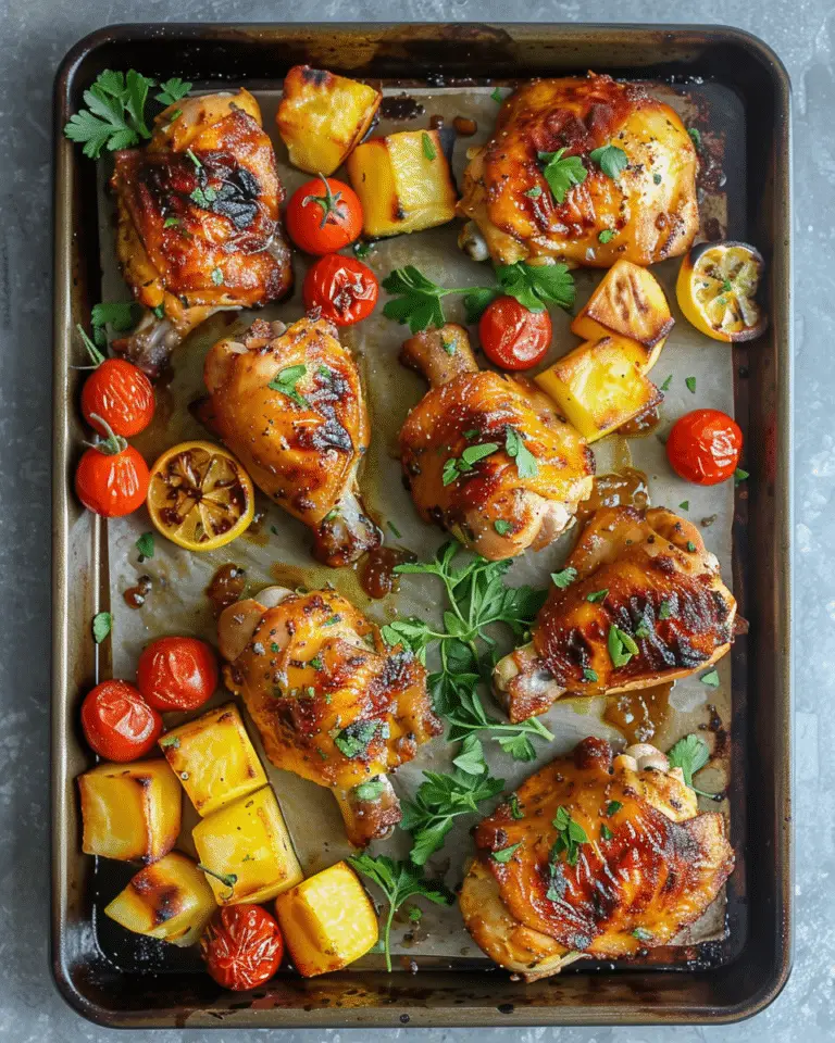 Tropical Hawaiian Chicken on a Sheet Pan
