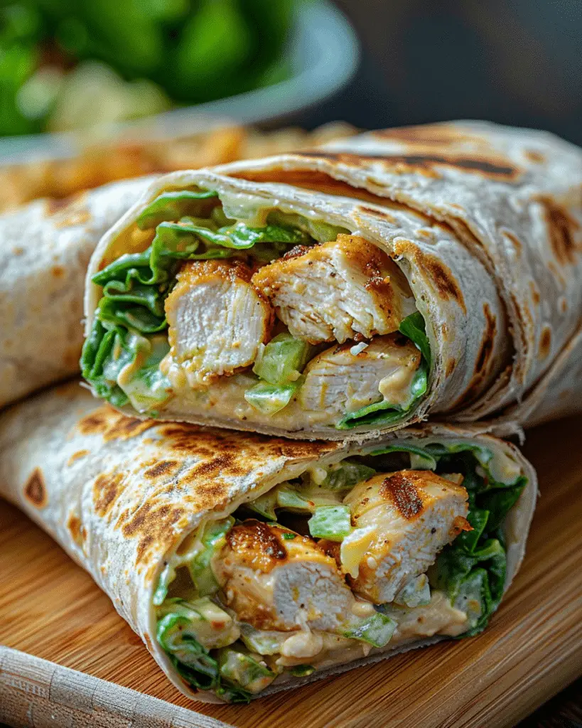 Chicken Caesar Salad Wrap