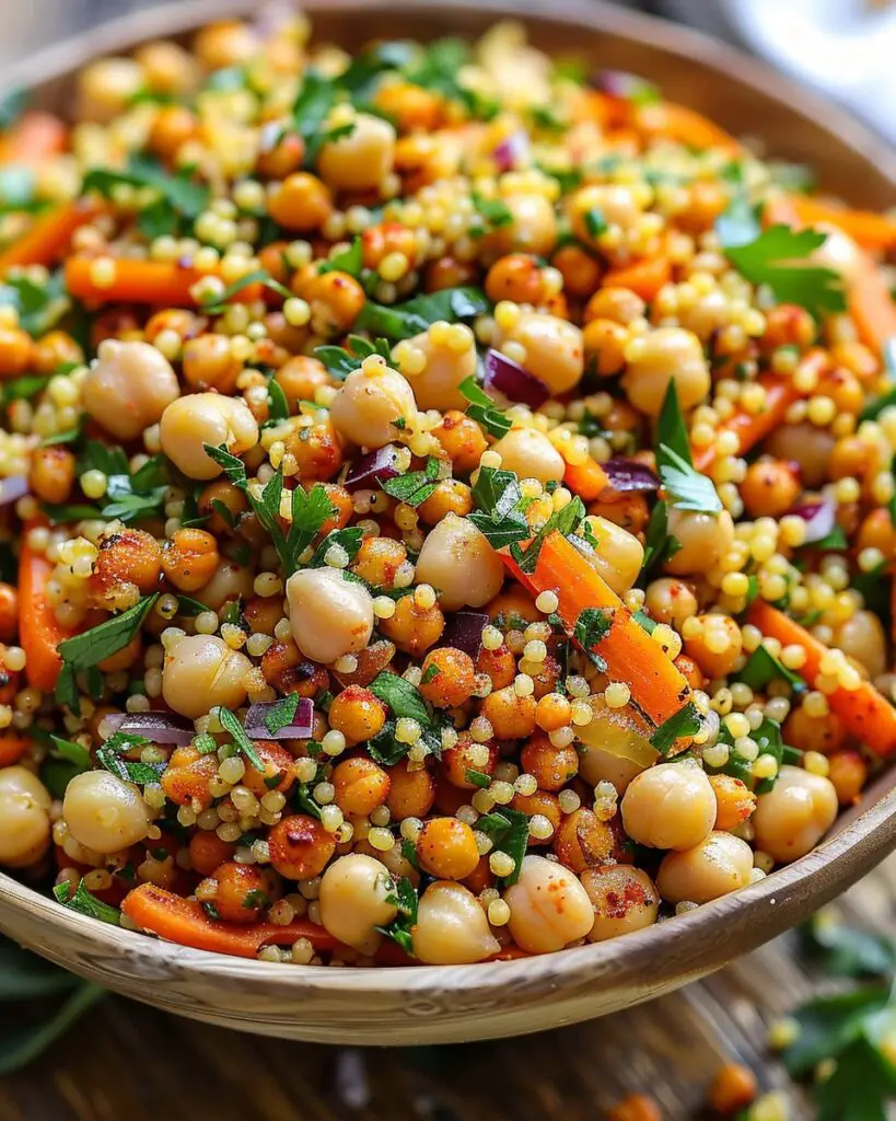 Moroccan-Spiced Chickpea and Carrot Couscous Salad