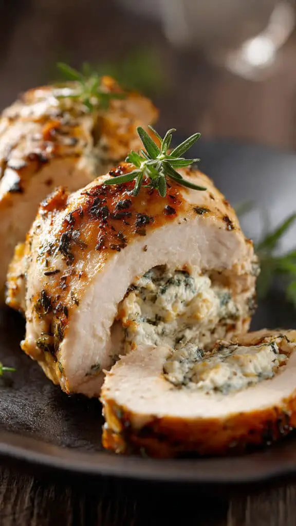 The Best Herbed Ricotta Stuffed Chicken Rolls