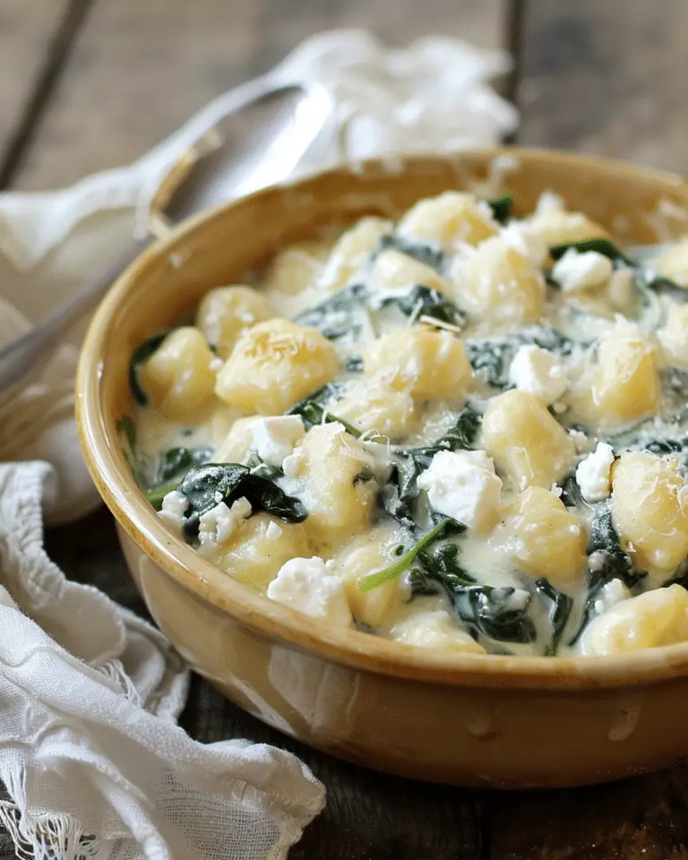 Creamy Gnocchi with Spinach and Feta Recipe