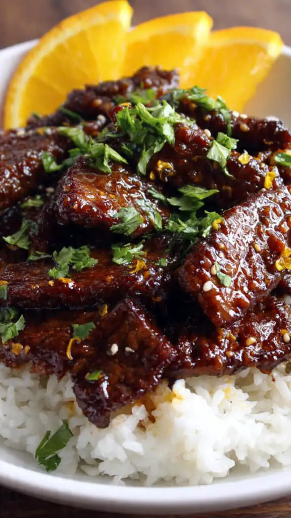 Sticky Orange Beef – One Pan
