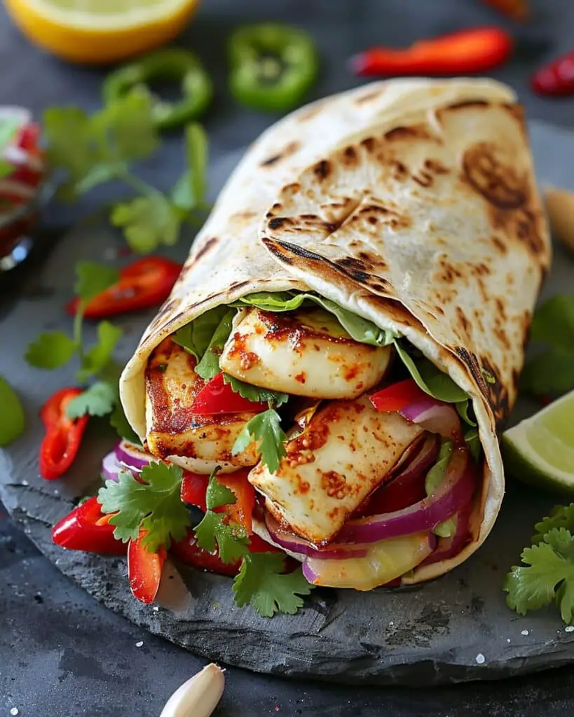 Sweet Chili Halloumi Wraps