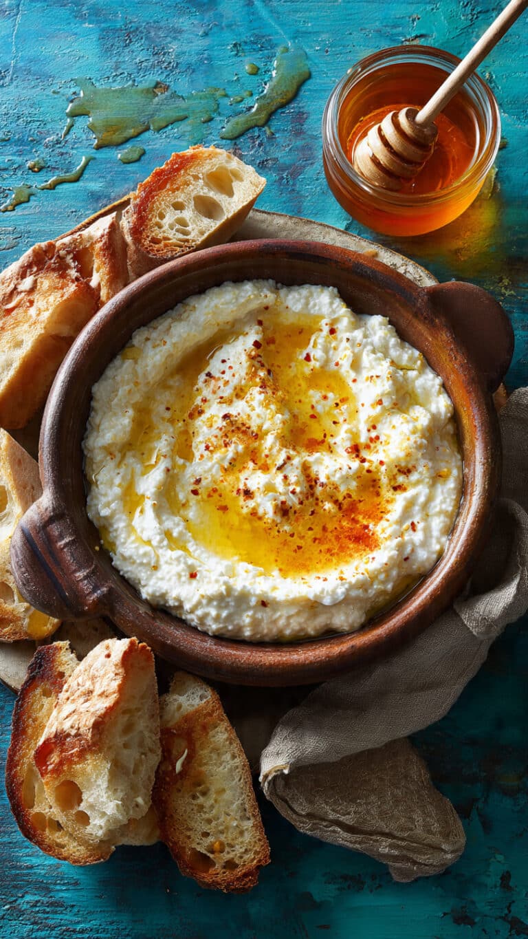 Delicious Ricotta Dip with Hot Honey