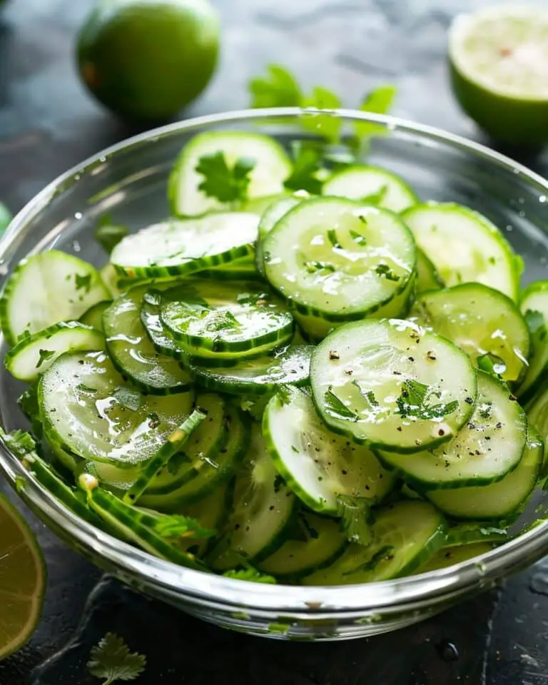 Honey Lime Cucumber Salad
