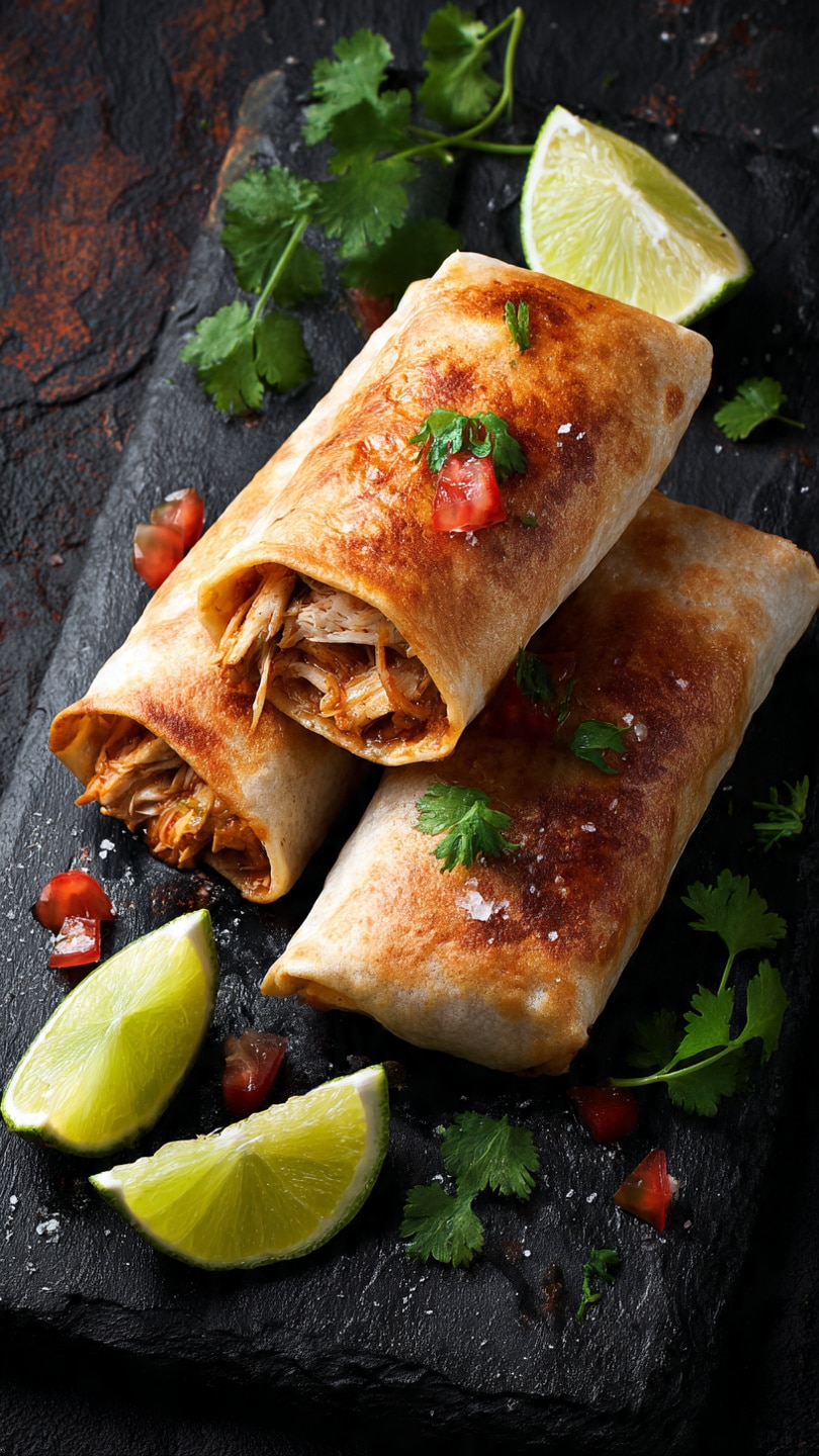 Delicious Chicken Chimichangas