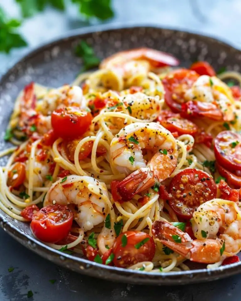 Creamy Lobster and Shrimp Spaghetti with Fresh Tomatoes