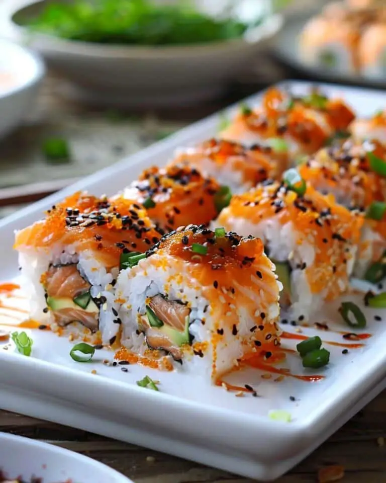Easy Spicy Salmon Sushi Bake