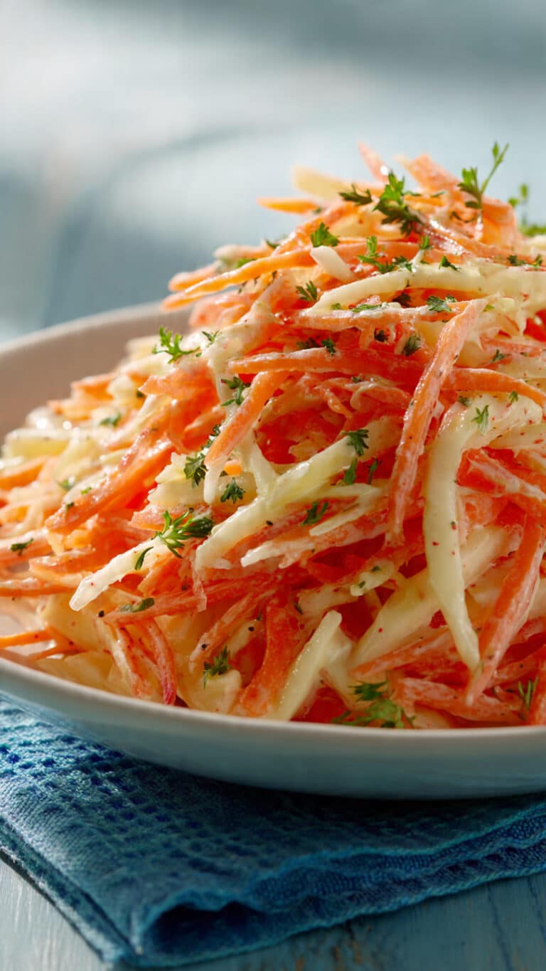 Crunchy Apple & Carrot Salad with Creamy Citrus Dressing