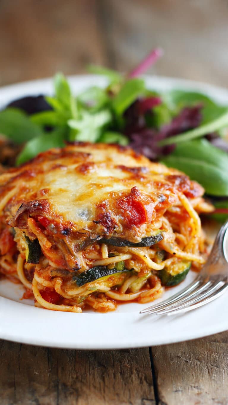 Loaded Veggie Spaghetti Bake