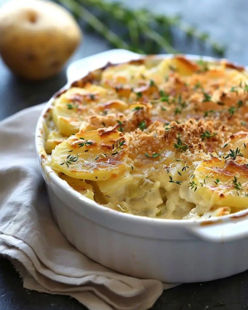 Savory Potato and Leek Gratin