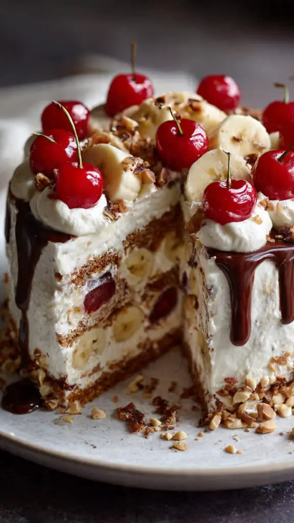 No-Bake Banana Split Cake