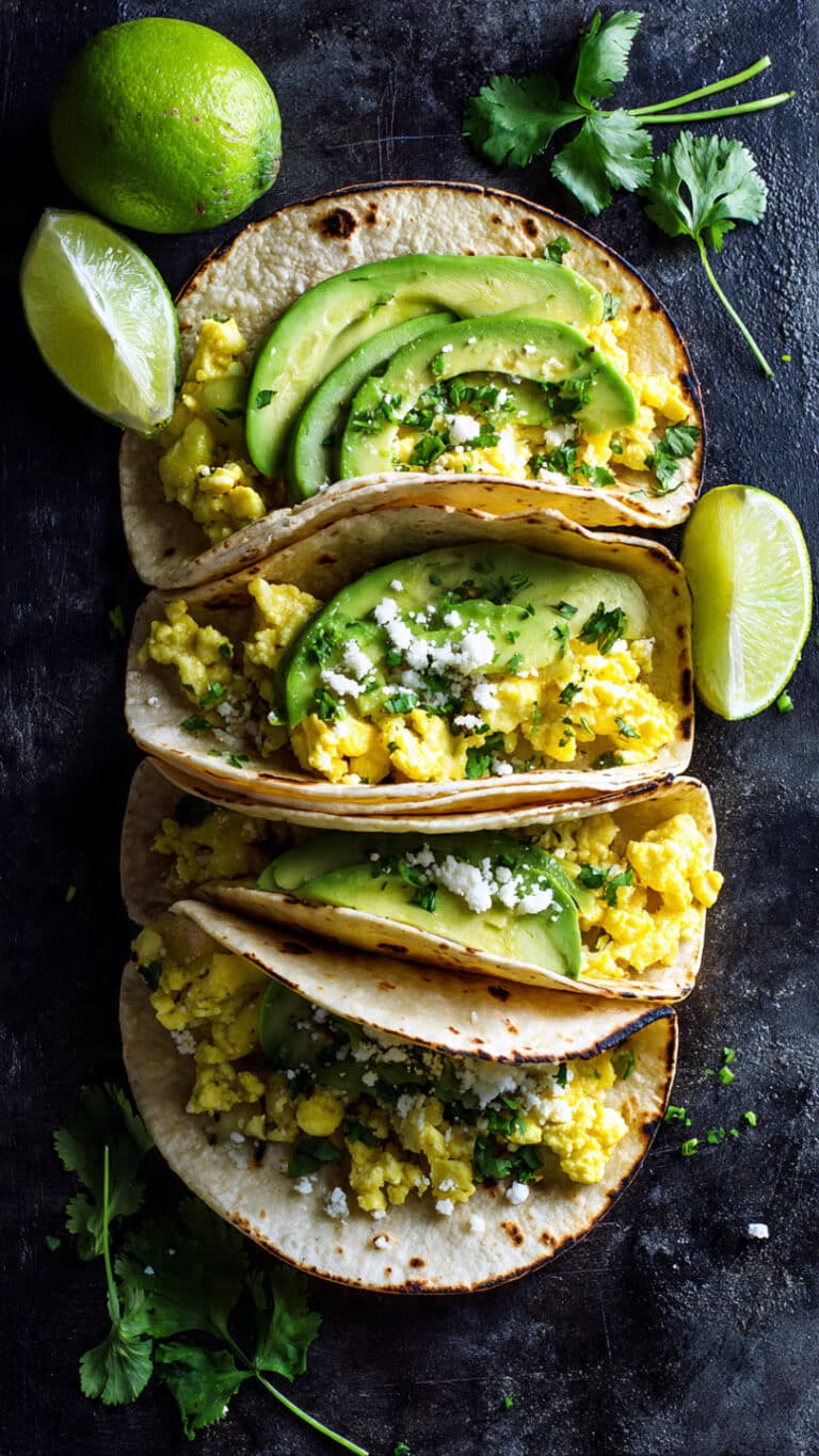 Avocado Tomatillo Breakfast Tacos