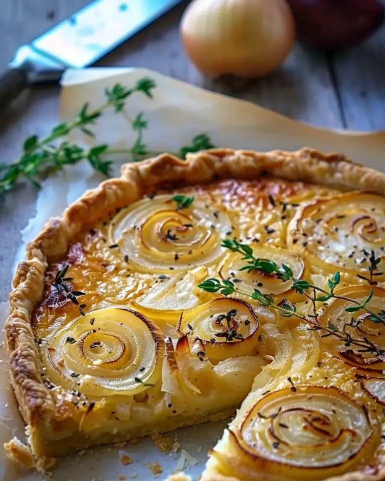 Golden Sweet Onion Tart with Gruyère and Herbs