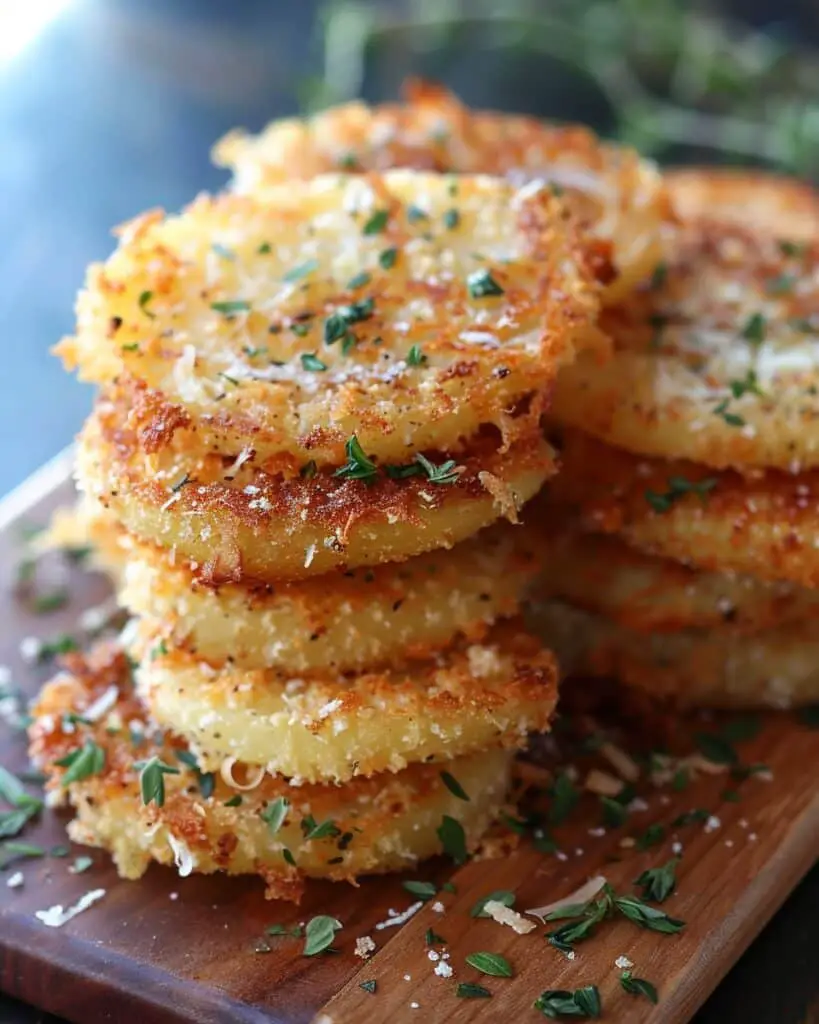 Crispy Garlic Parmesan Crusted Potatoes