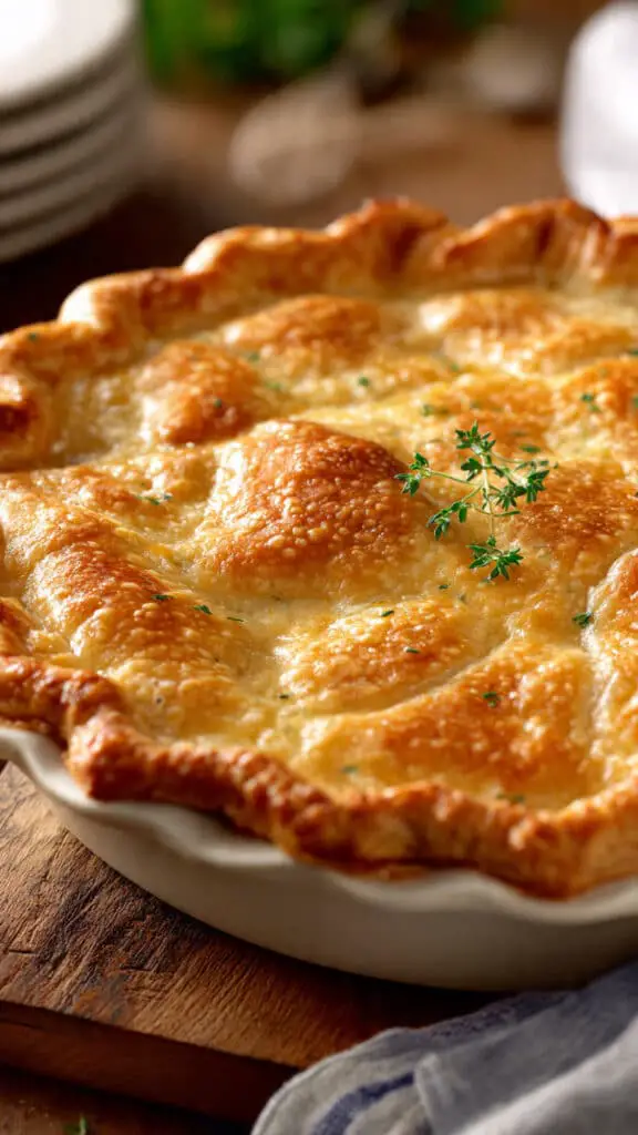 Golden Chicken Pot Pie with Buttery Crust