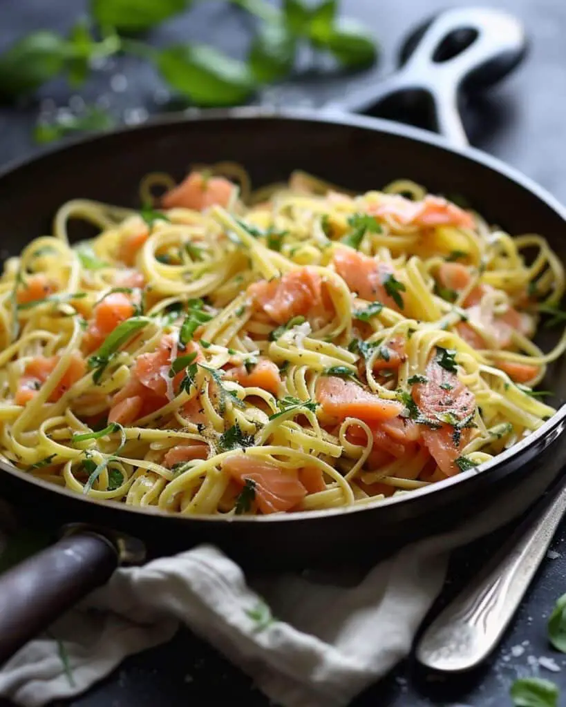 Savory Smoked Salmon Linguine
