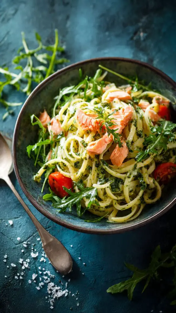 Salmon Pesto Pasta