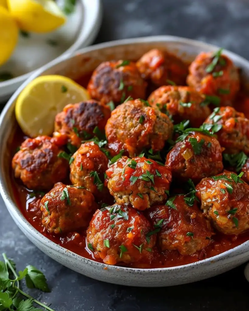 The Softest and Juiciest Greek Meatballs in Lemon Sauce