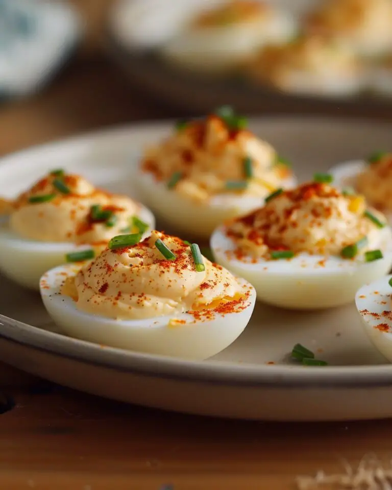 Spicy Chili Garlic Deviled Eggs