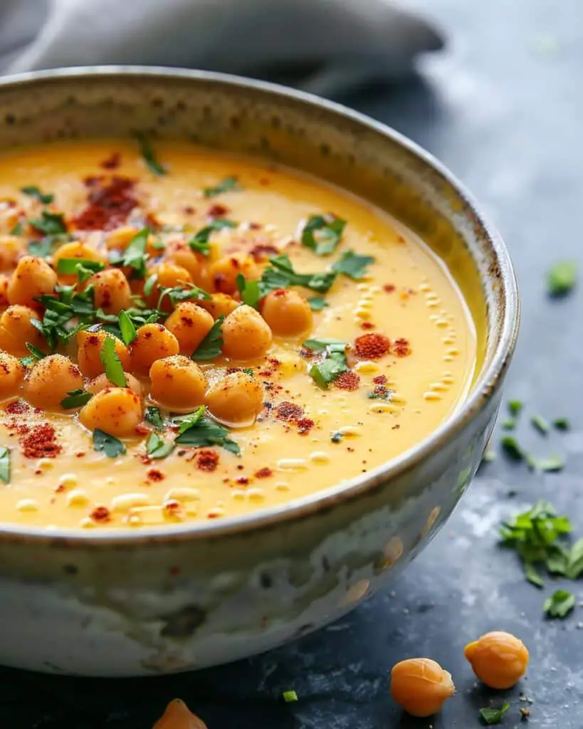 Vegan Garlic Chickpea Soup
