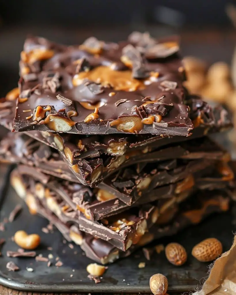 10 Minute Peanut Butter Chocolate Greek Yogurt Bark