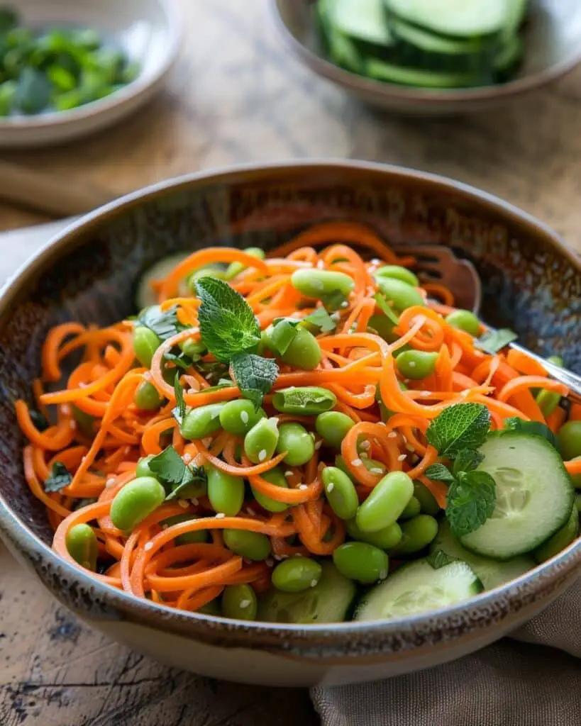 Edamame, Carrot and Cucumber Salad