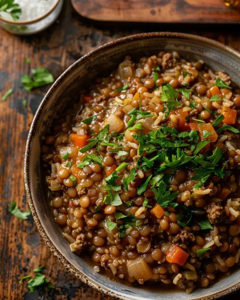 Mujadara (Lentils and Rice)