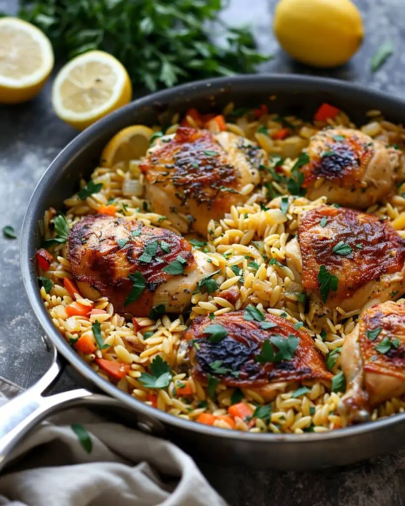 One-Pan Lemon Chicken & Orzo