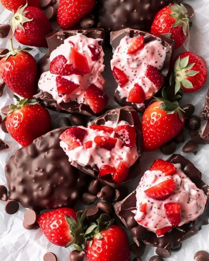 Chocolate Strawberry Yogurt Clusters