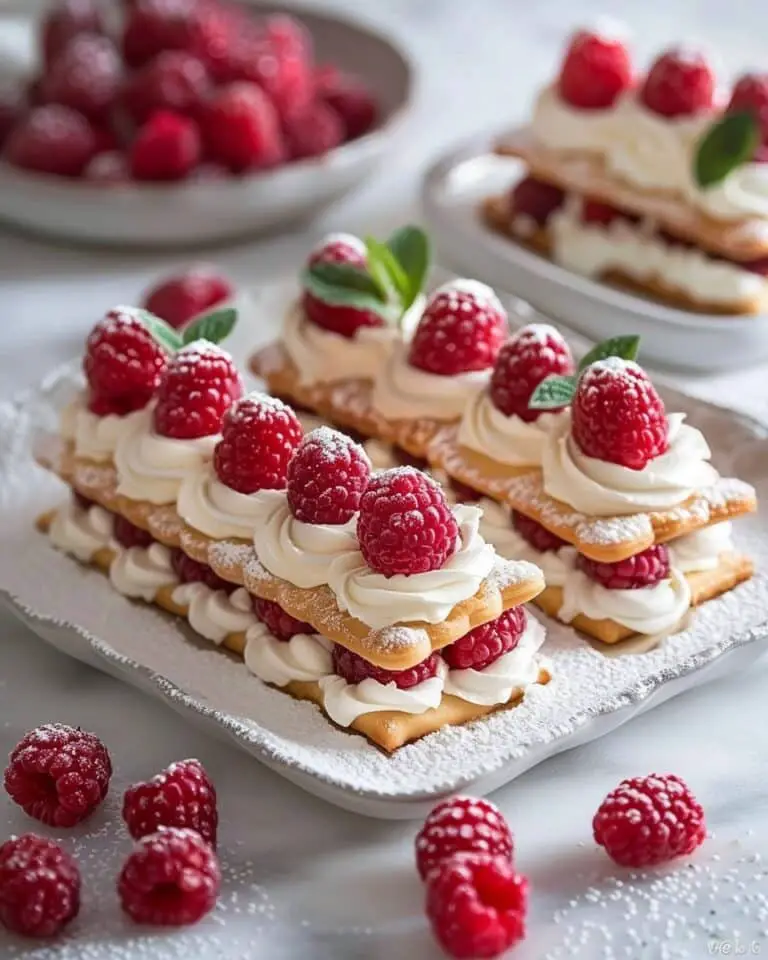 Raspberry Cream Napoleons