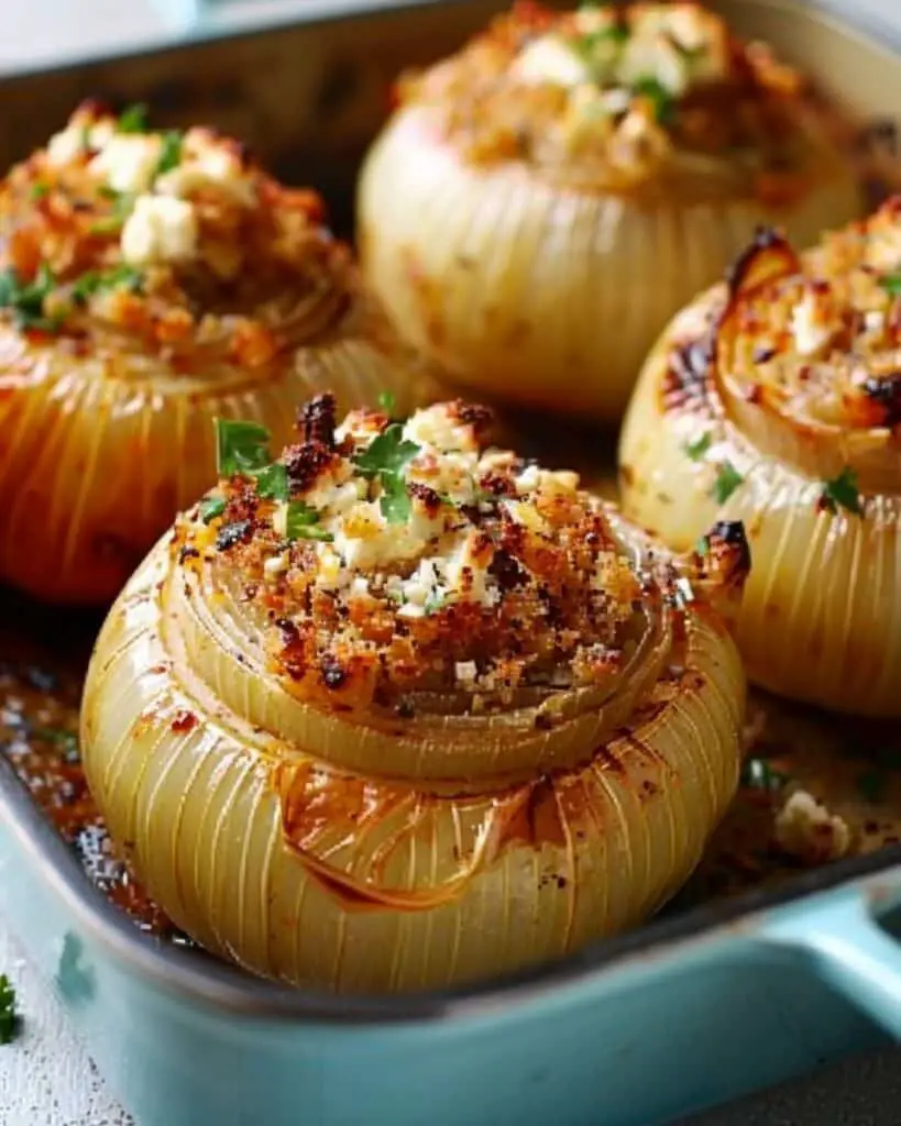 Greek Stuffed Onions