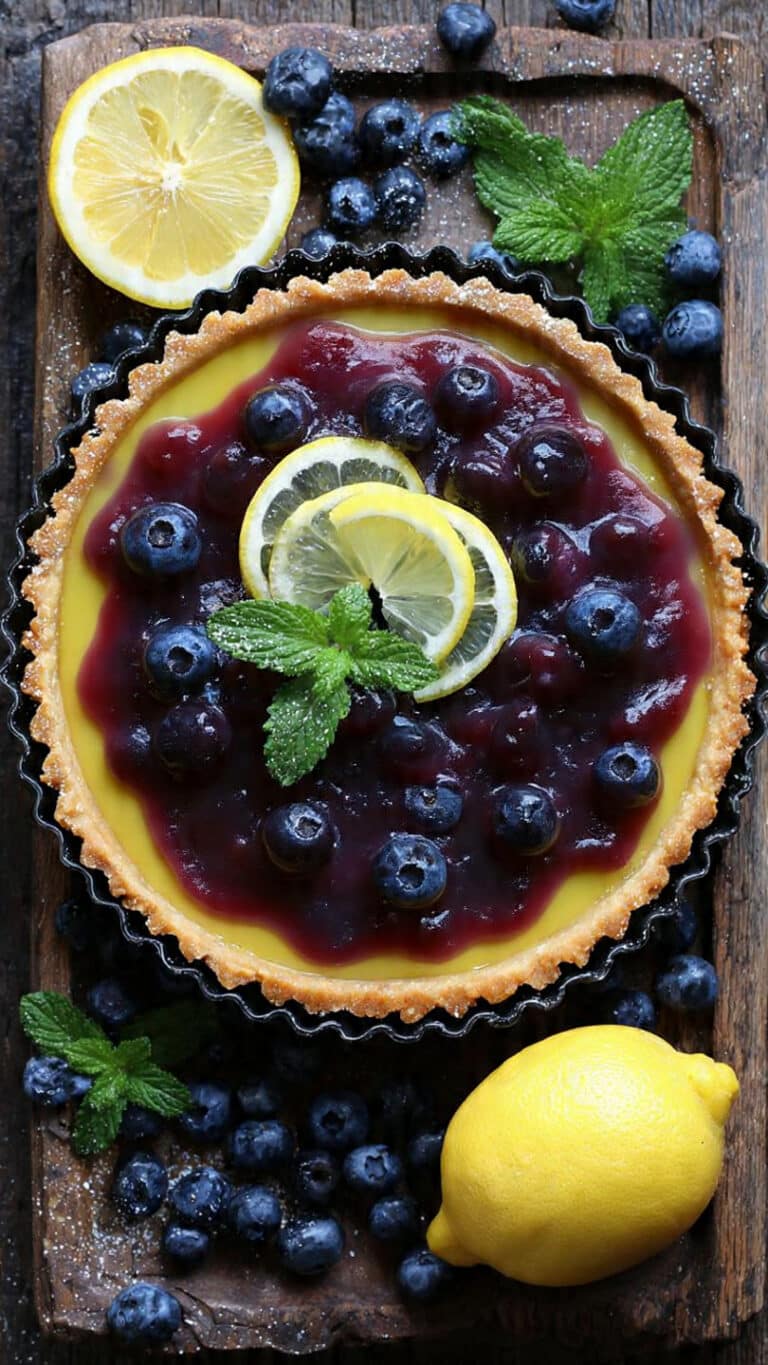 Stunning Blueberry Lemon Tart