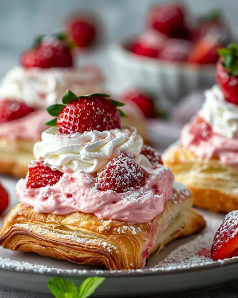 Vegan Strawberry Cream Danish