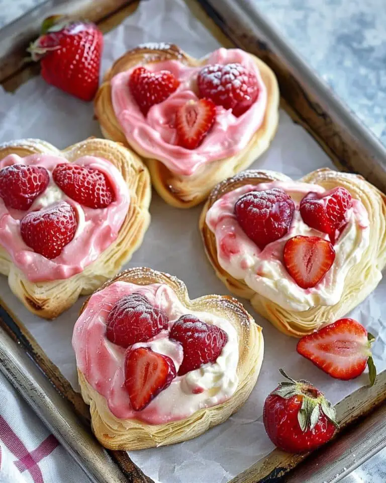 Strawberry Cream Cheese Heart Danishes