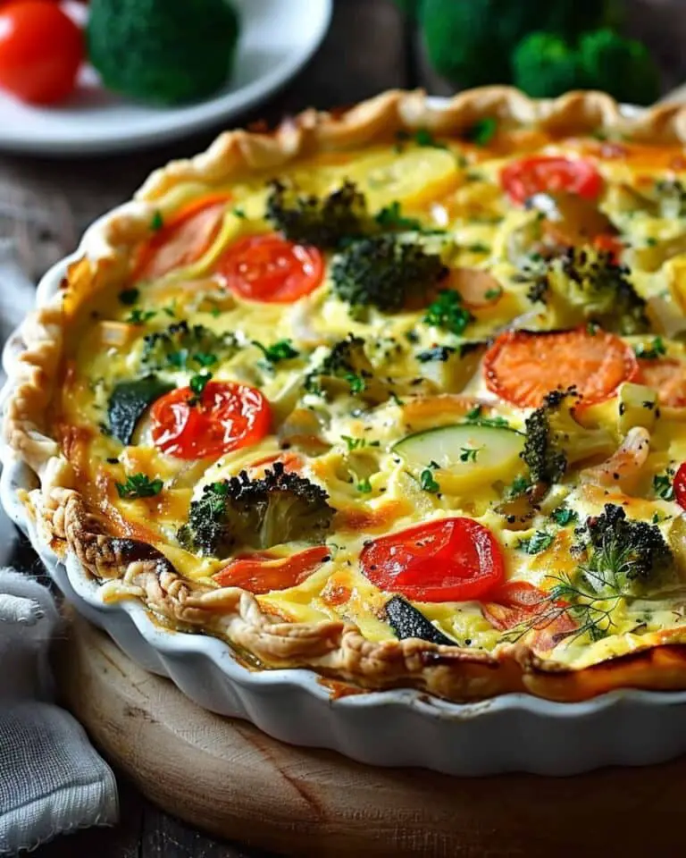 Simple Mixed Vegetable Quiche