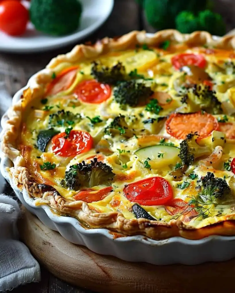 Simple Mixed Vegetable Quiche
