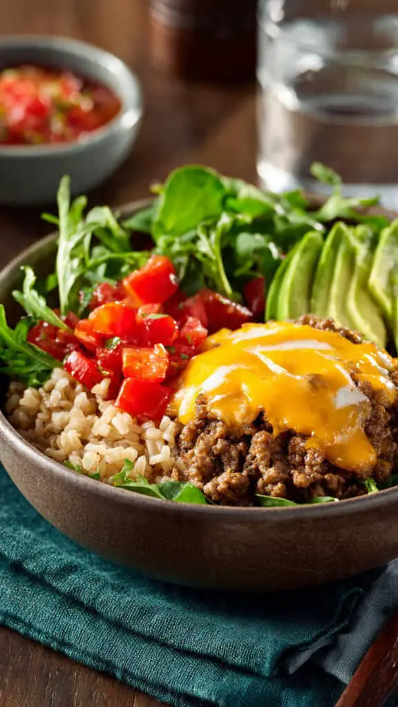 High-Protein Cheeseburger Bowls