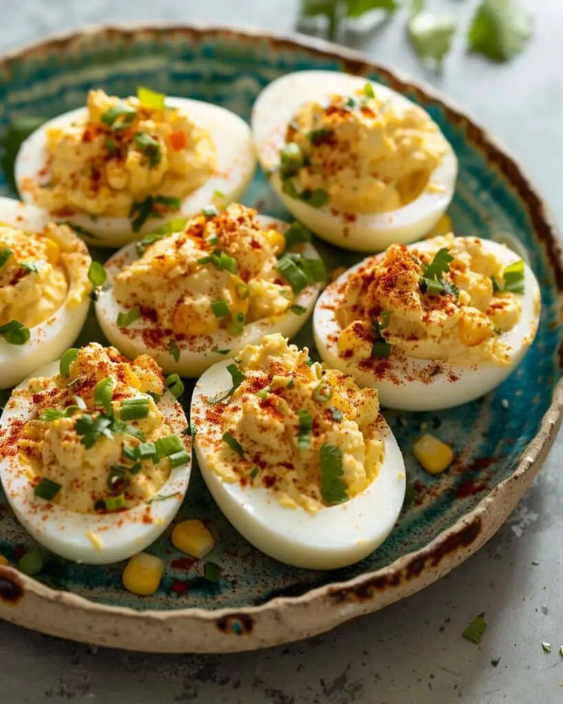 Mexican Street Corn Deviled Eggs