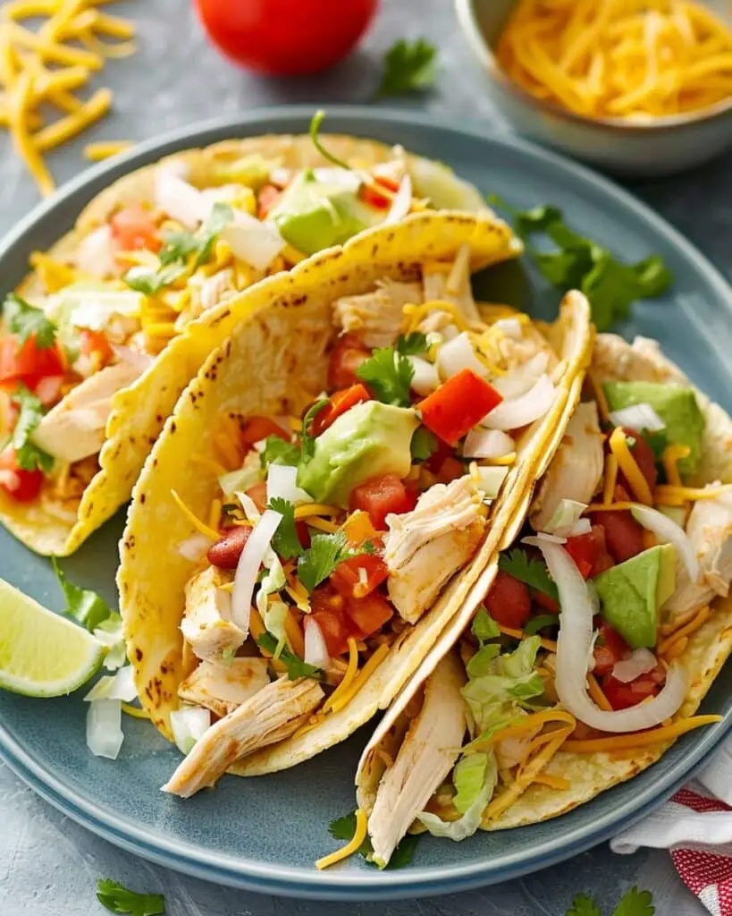 Corn Tortilla White Chicken Chili Tacos