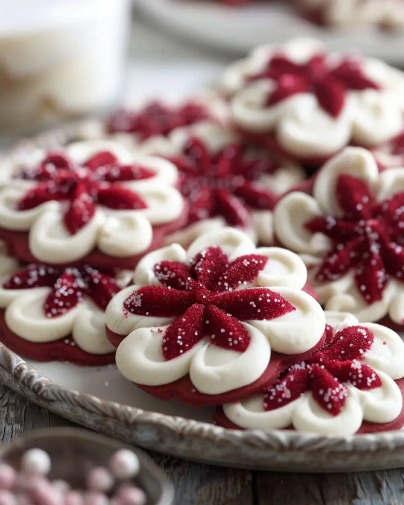 Easy Hershey’s Red Velvet Blossoms Cookies