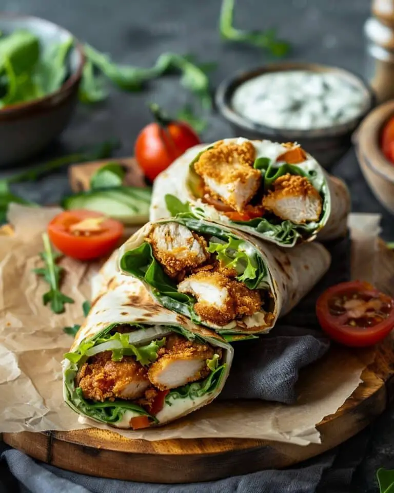 Crunchy Crispy Air Fryer Chicken & Mozzarella Wraps